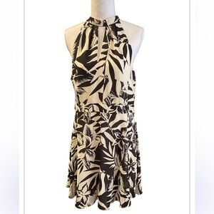 NWT EXPRESS Black/ White Floral Sleeveless Dress Size 14